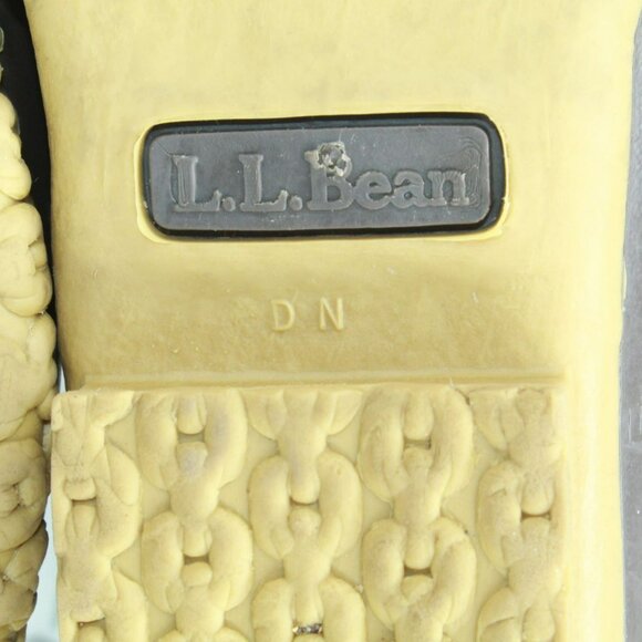 LL Bean Brown Leather Lace Up Round Toe Unlined Ankle Duck Boots Size 8 N - Picture 9 of 10